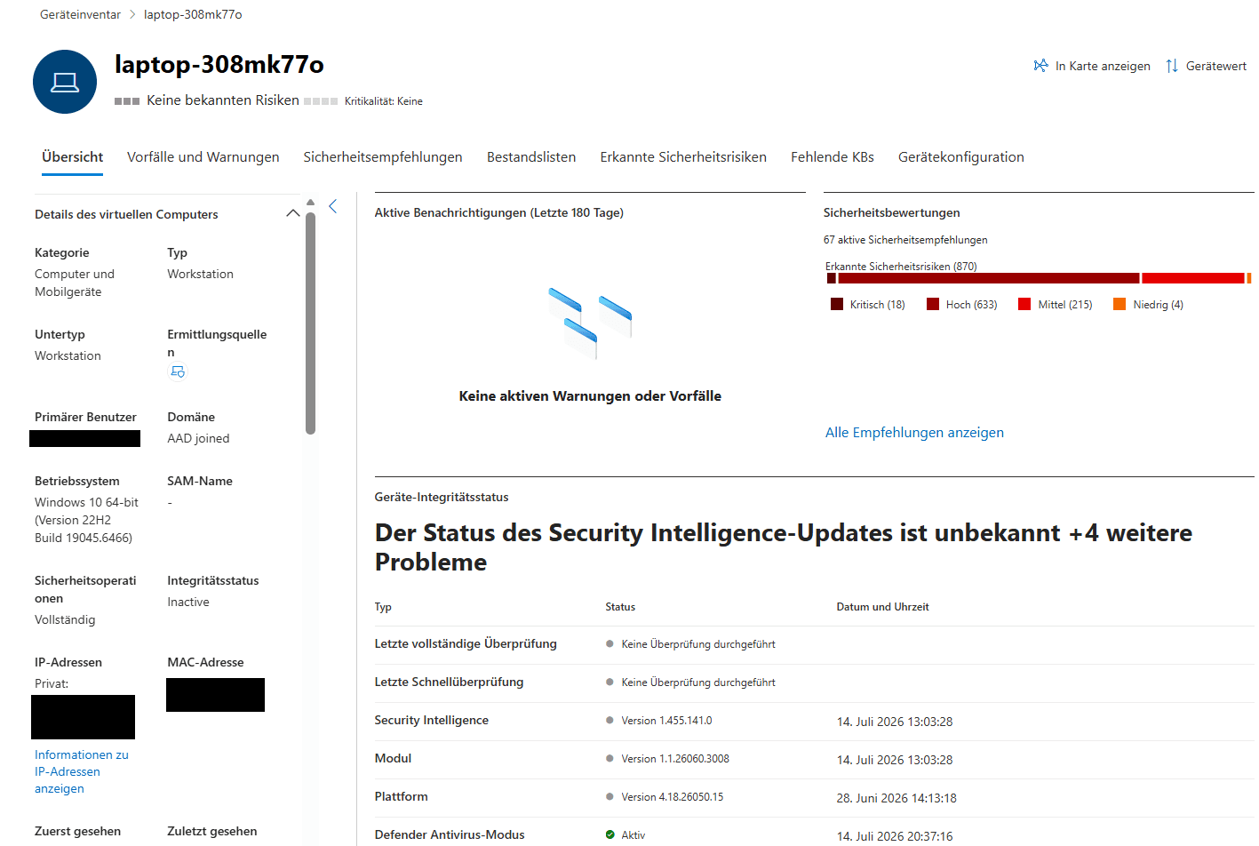 Microsoft Defender for Endpoint device overview